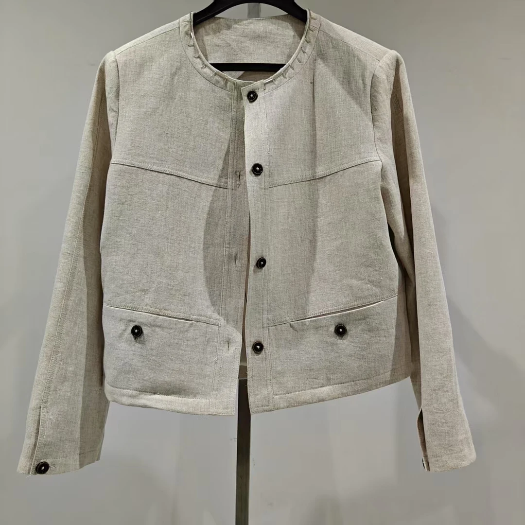 小香风长袖短款时尚休闲百搭女士短外套/S841