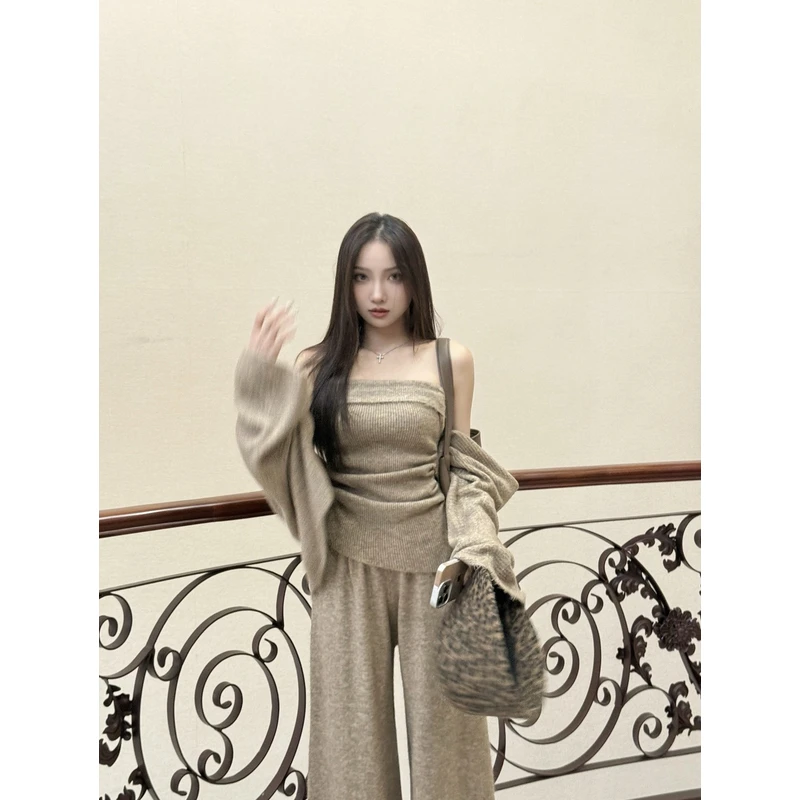 Molly定制"慵懒主义"休闲气质时尚套装纯欲风针织休闲风MK86024
