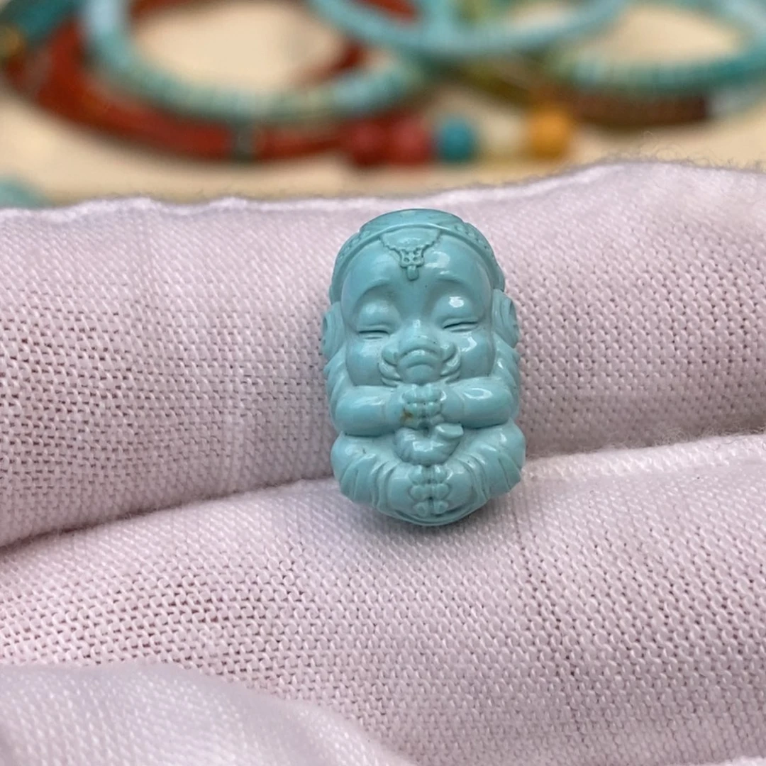 绿松石珠宝奇石未镶嵌麦*东