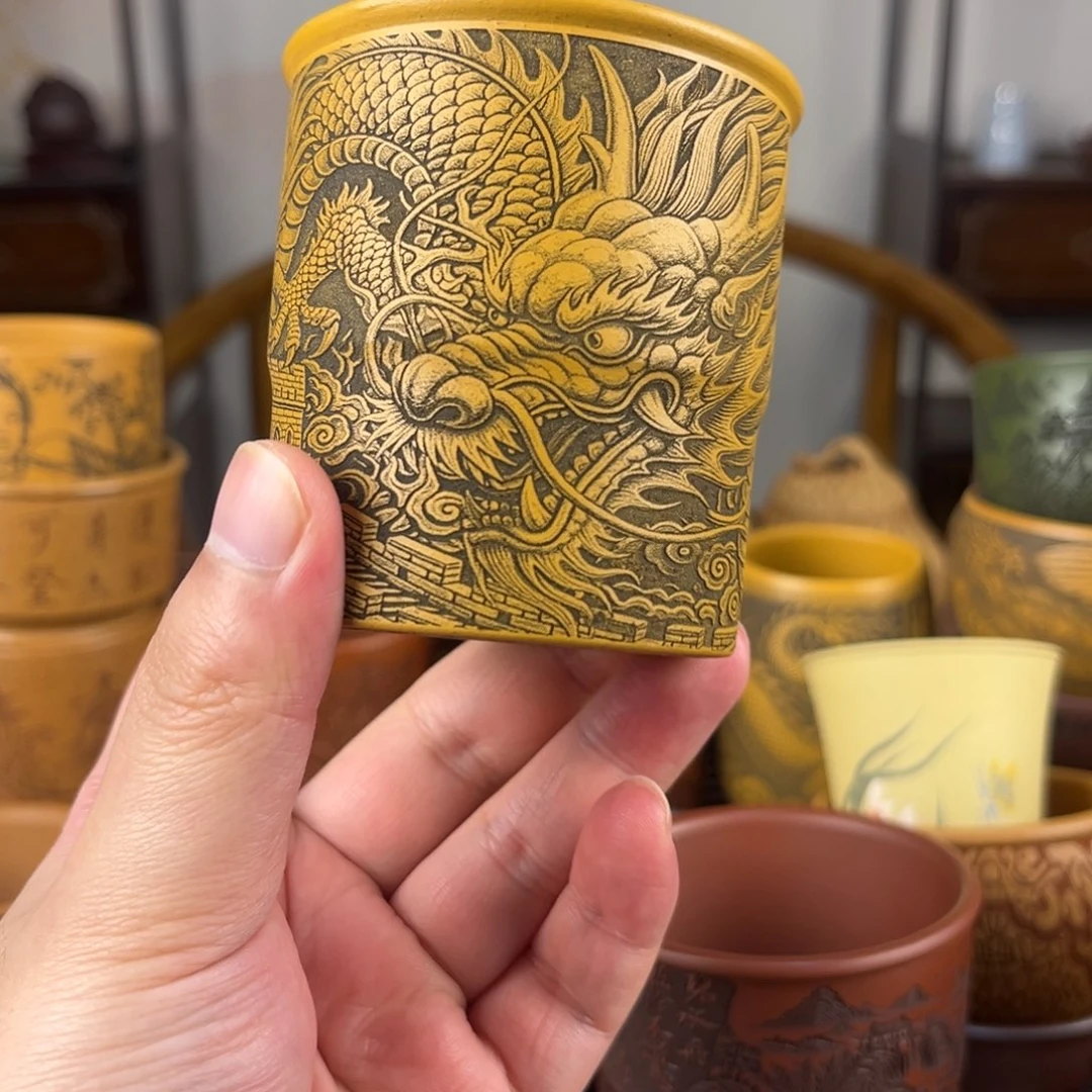 茶杯紫砂紫砂主人杯 手工制作