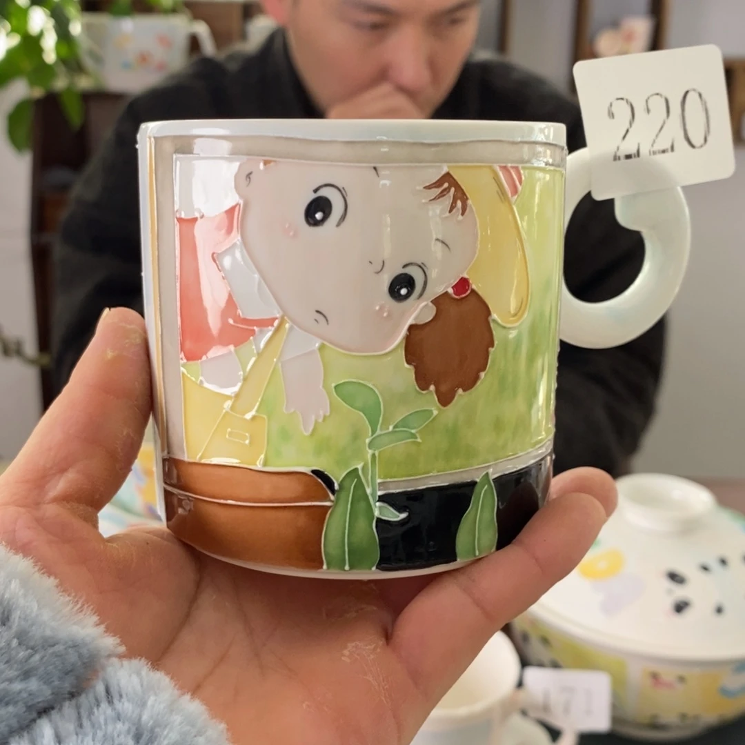 瓷片景德镇釉下彩手绘