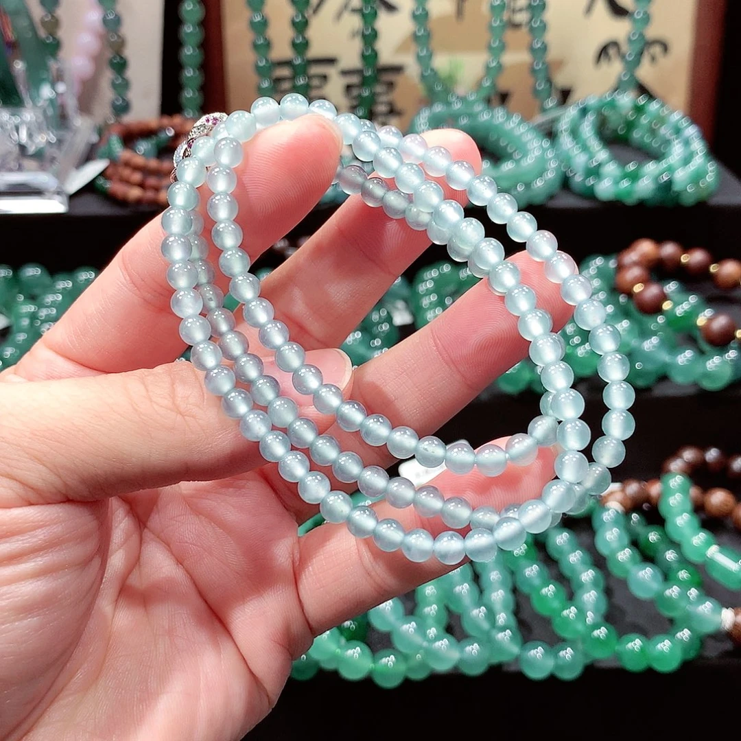 翡翠未镶嵌手链卡5