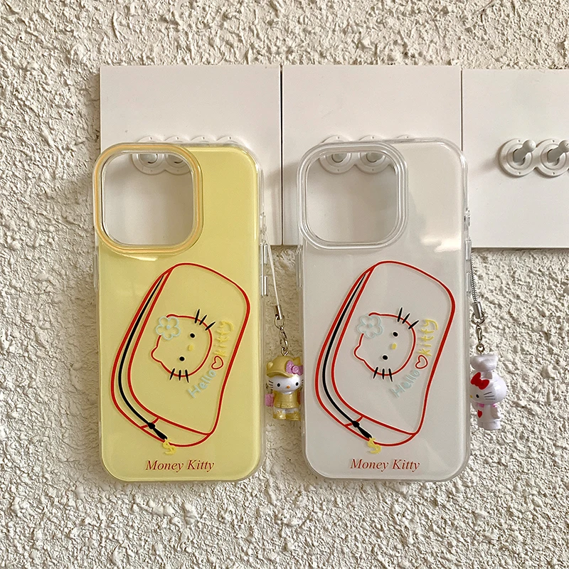 可爱Kitty化妆包苹果手机壳适用16promax防摔iPhone15创意14/13