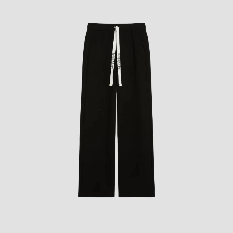 未使用 MaxMara potenza 2025早秋新品百搭舒适阔腿针织抽绳长裤