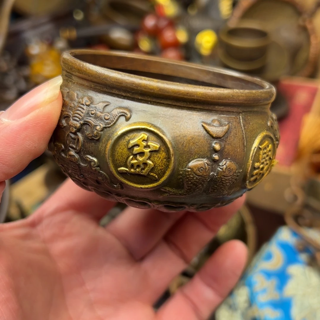 铜摆件欢迎欢迎你