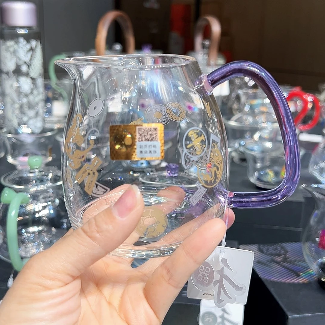 禾器瑞币纹泰然浅紫色