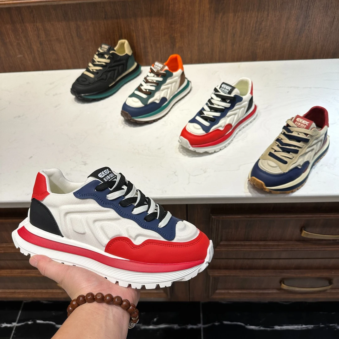 厚底系带摇摇底休闲风时尚休闲鞋阿甘鞋老爹鞋时尚百搭鞋子男鞋