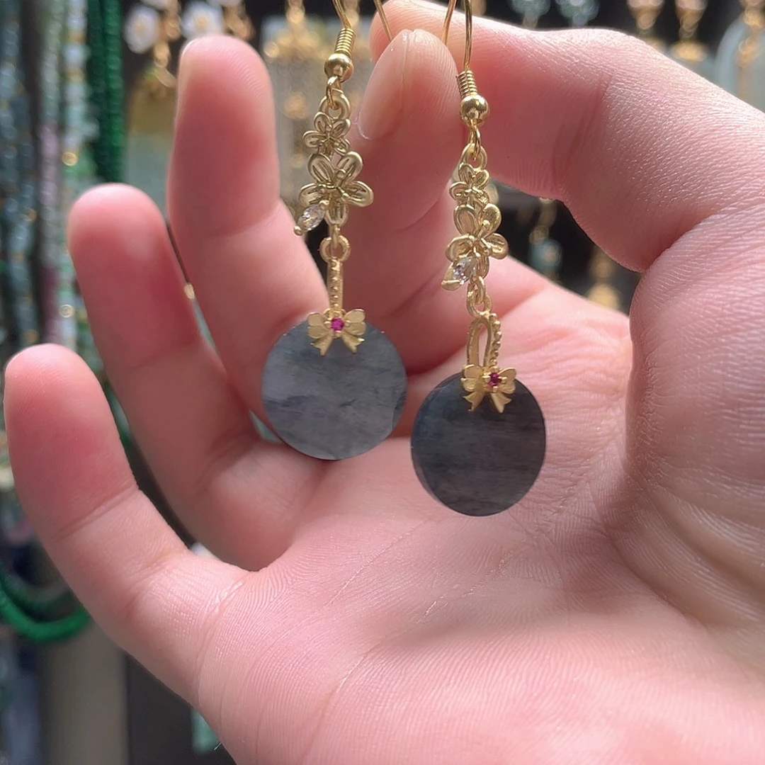 翡翠未镶嵌耳饰翡翠