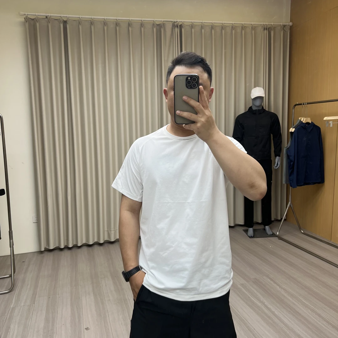 小D家同款  夏季弹力透气休闲T恤 弹力百搭速干运动短袖纯色短袖