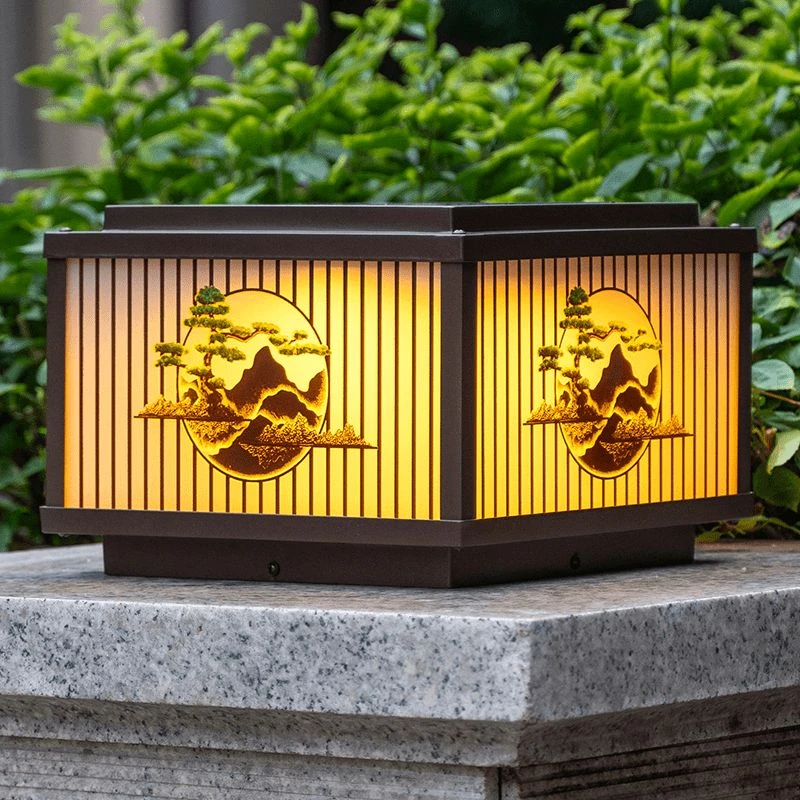 {买一送一}户外柱头灯防水太阳能柱子灯庭院别墅围墙门柱灯景观