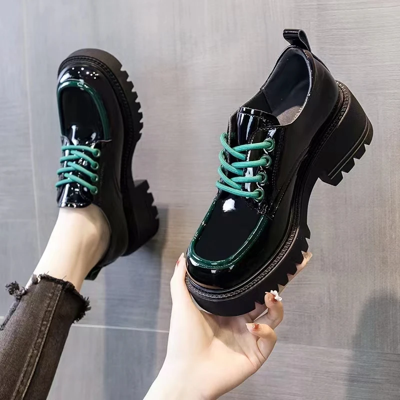 编码101—200时尚高跟女秋季单鞋板鞋系带秋冬女鞋休闲春季百搭