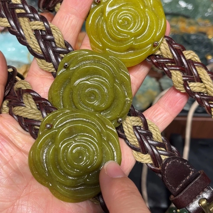 岫玉未镶嵌毛衣链