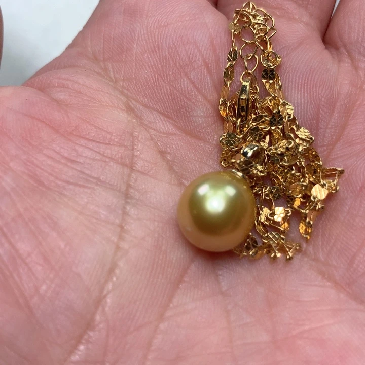 颈饰银S925镶嵌海水珍珠