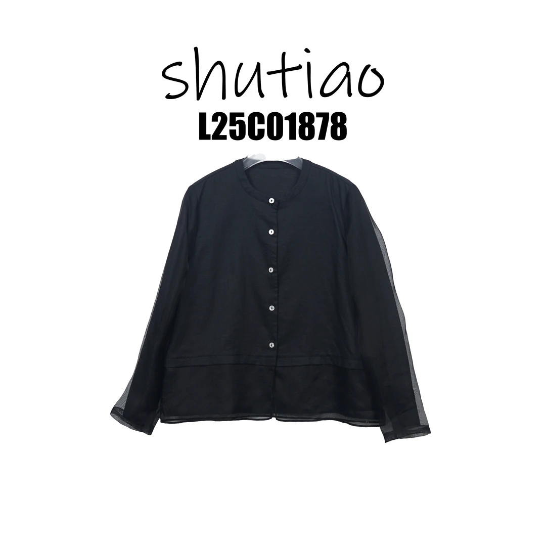【SHUTIAO】2025夏季：新款小众设计款衬衫L25C01878