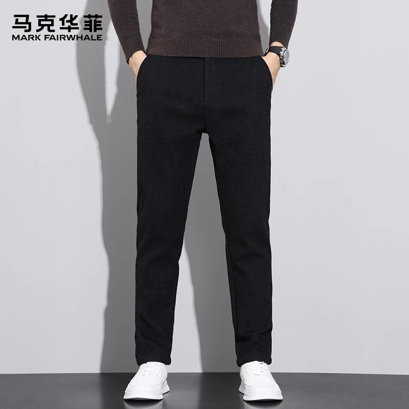 马克华菲潮牌休闲裤男士2025秋季新款宽松直筒修身百搭弹力长裤子