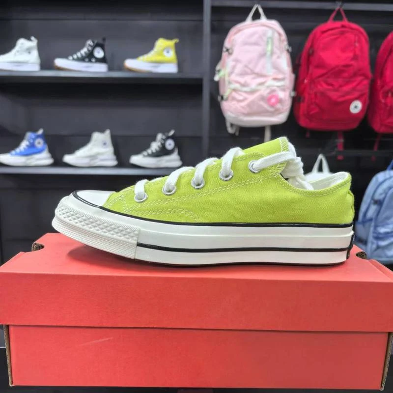 CONVERSE/匡威1970S三星标新款荧光绿男女低帮复古帆布鞋A11446C