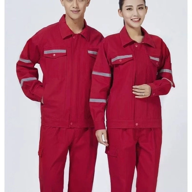 中海油焊工专用纯棉套装工作服工厂定制