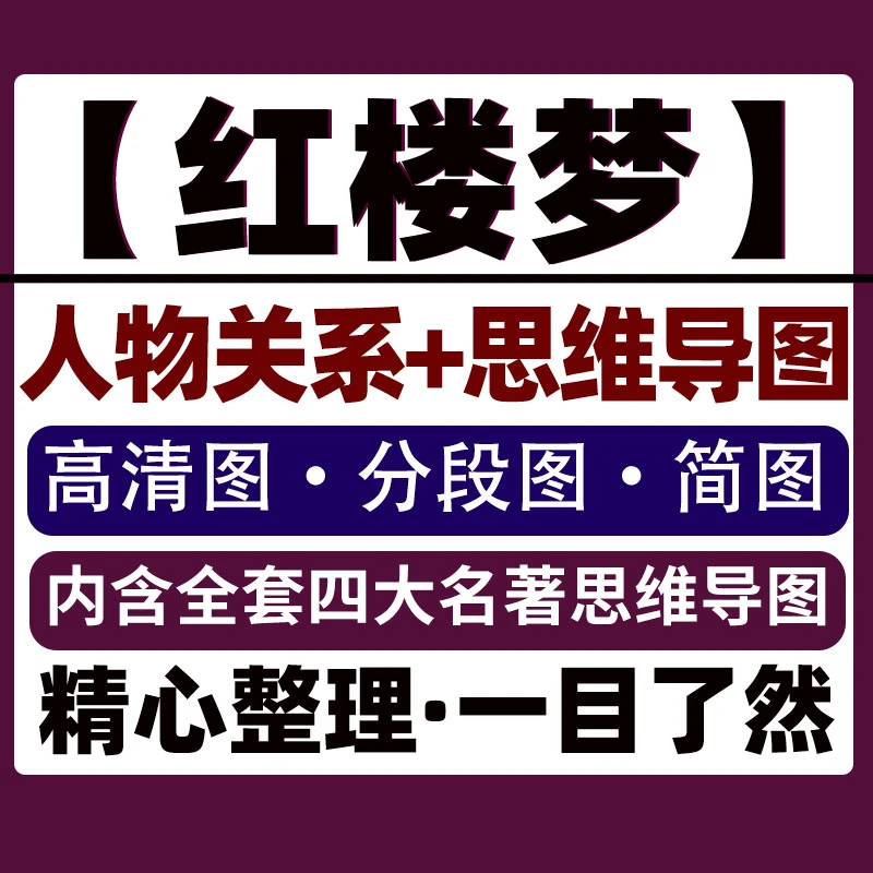 红楼梦人物关系图思维导图高清图片简图性格色彩解读图谱清晰角色