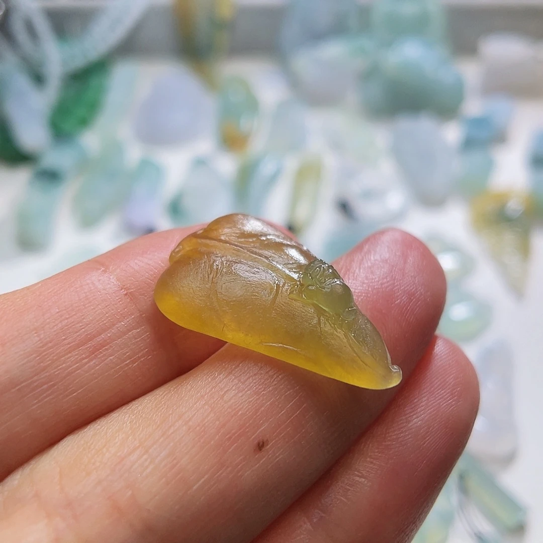 定制翡翠未镶嵌叶子
