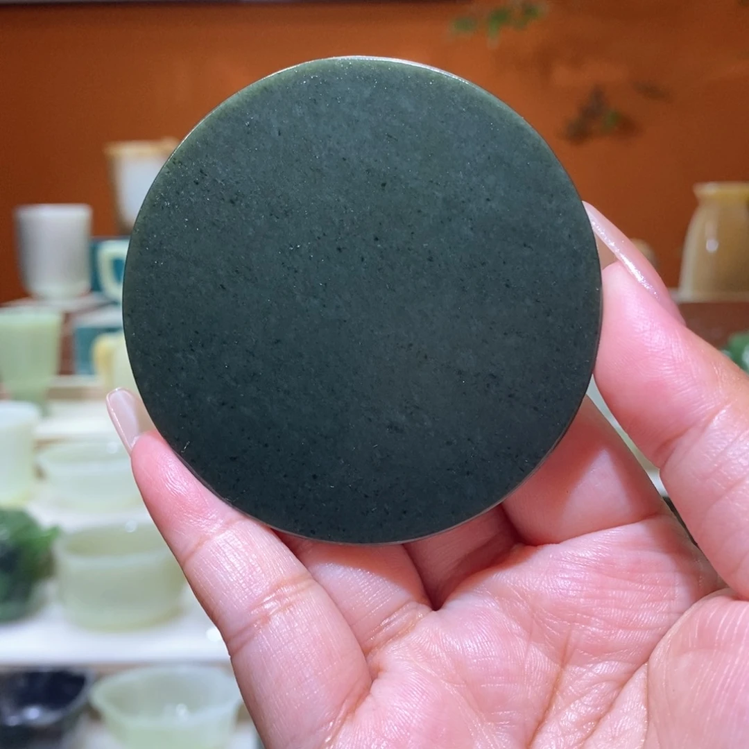 未镶嵌和田玉把件和田玉杯垫68.6mm