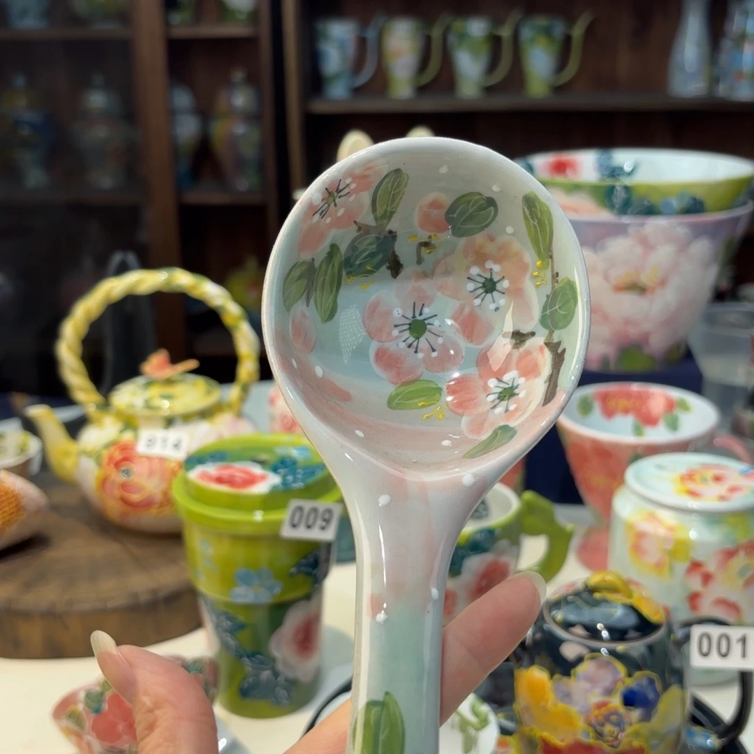 瓷片景德镇手绘高温釉下彩陶瓷茶具