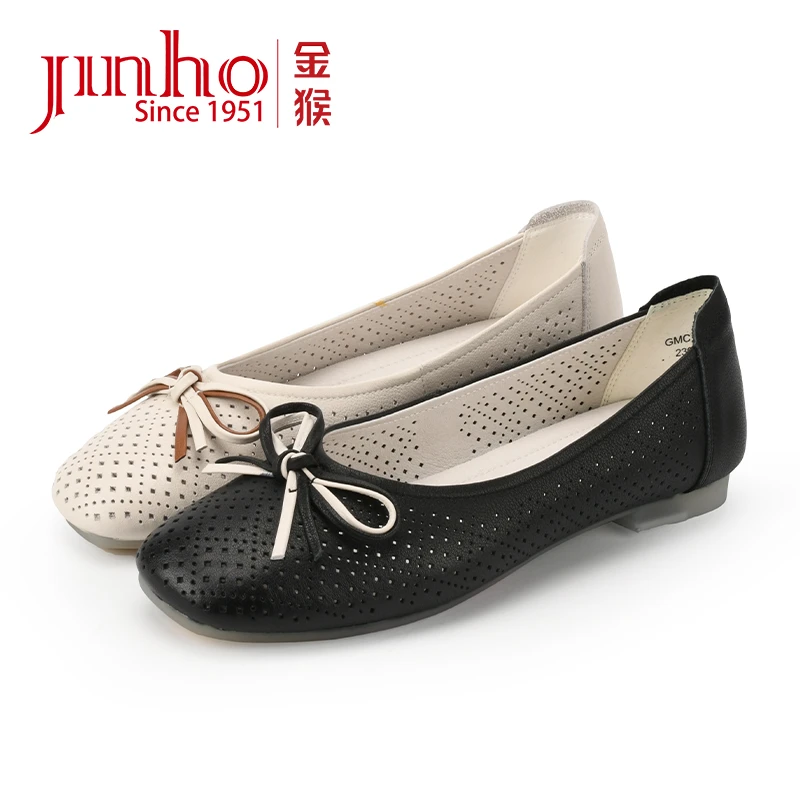 Jinho/金猴头层牛皮软底软面女凉鞋750051A/C