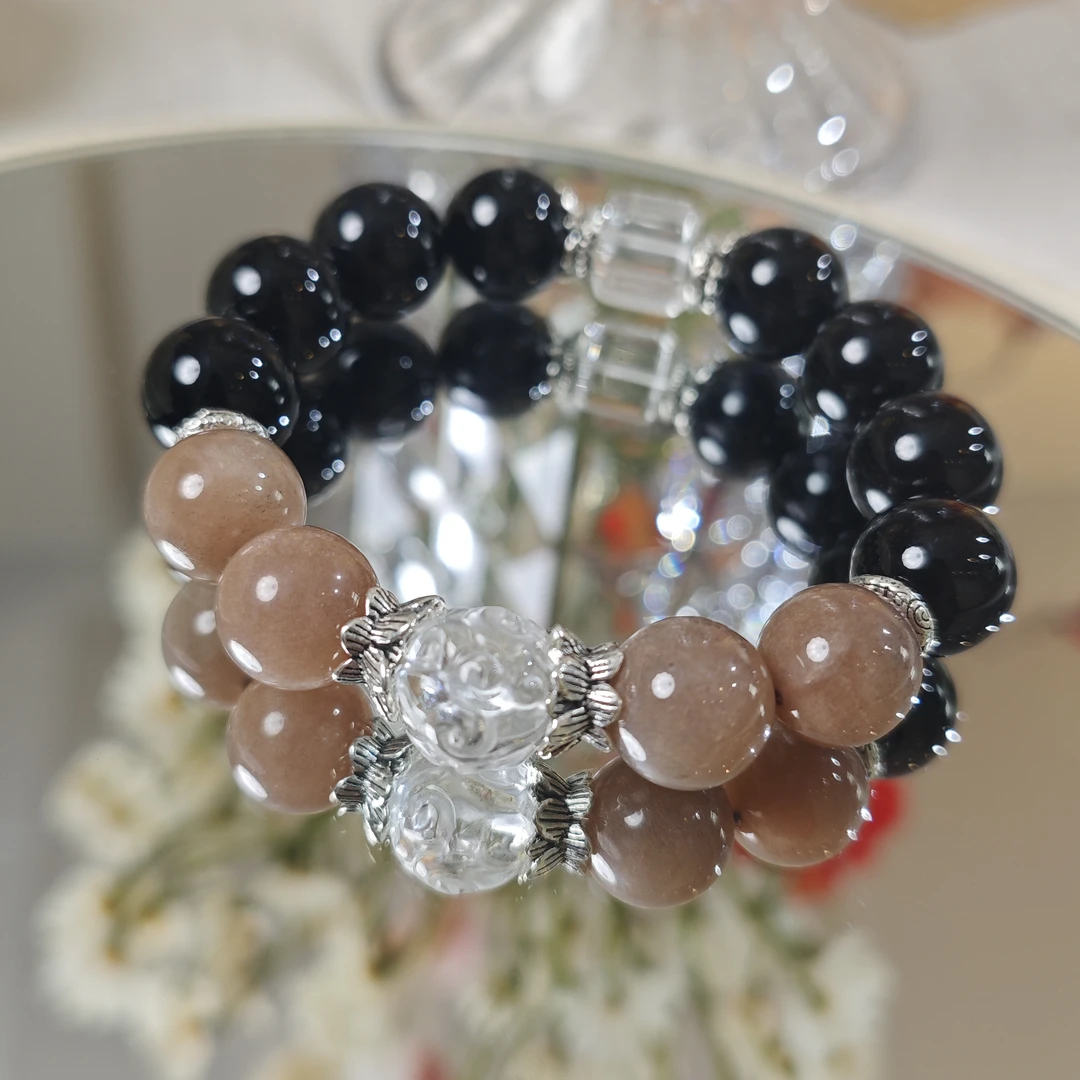 DL2126黑玛瑙骨干设计手链-13+