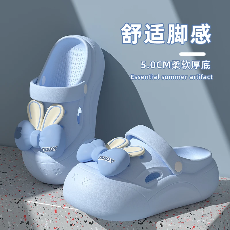 洞洞鞋女款2025新款eva包头防滑沙滩增高凉鞋拖鞋女夏季厚底外穿