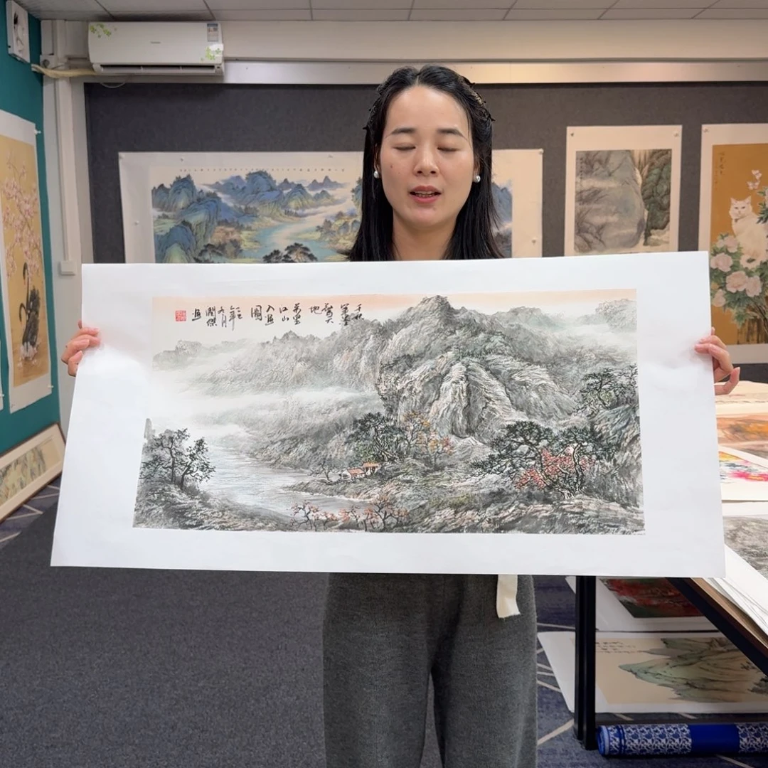国画国画作品山水花鸟纯手绘