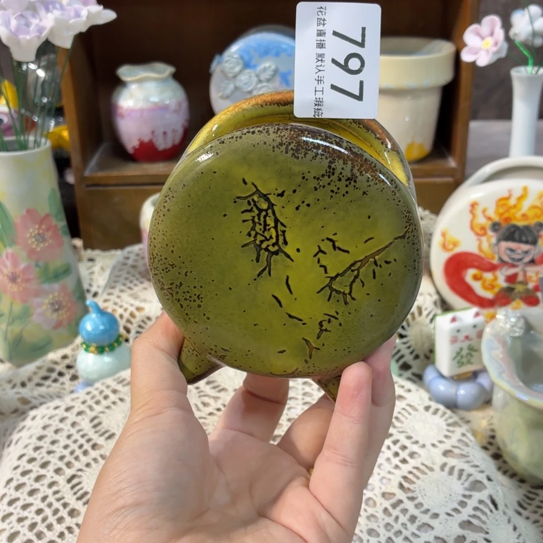 景德镇手工陶瓷花盆福利