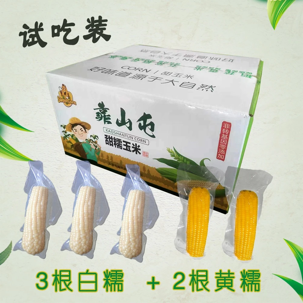 东北五常玉米试吃装3白糯2黄糯共5根