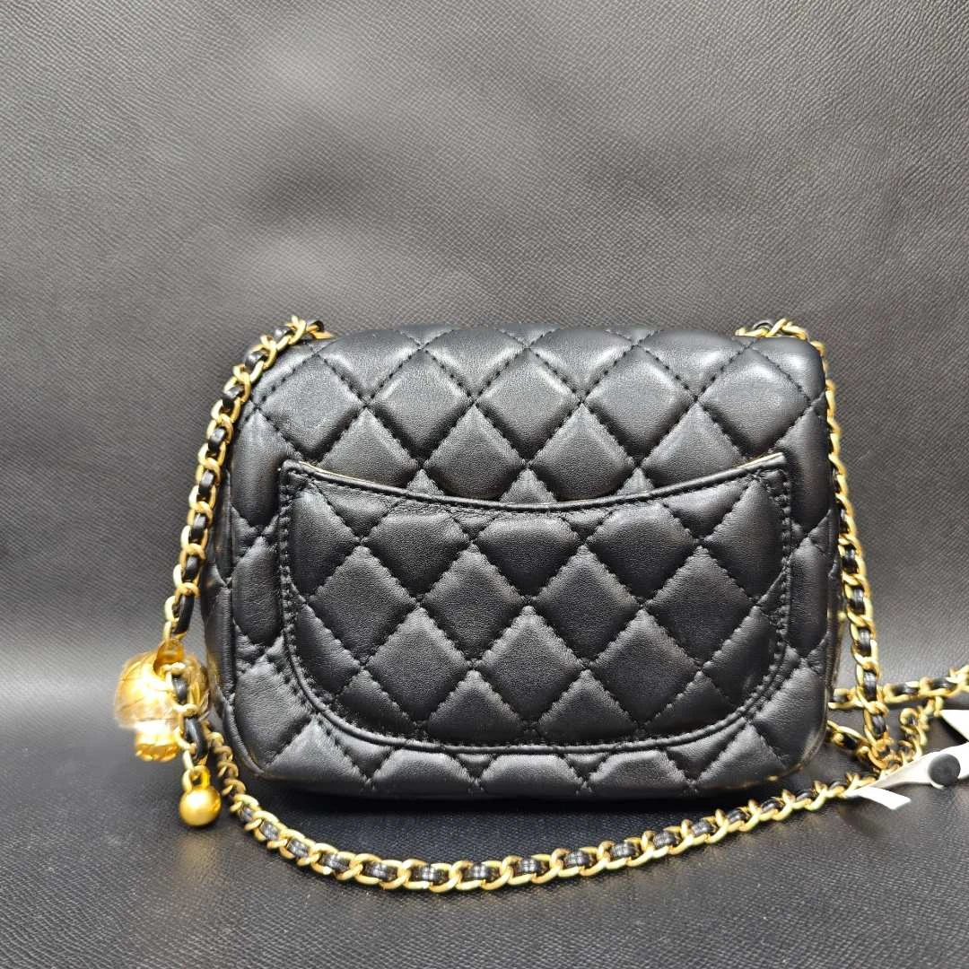 SMVP 高定奢品 潮流打造真皮女士包时尚方18CM 10398-1 黑色胖