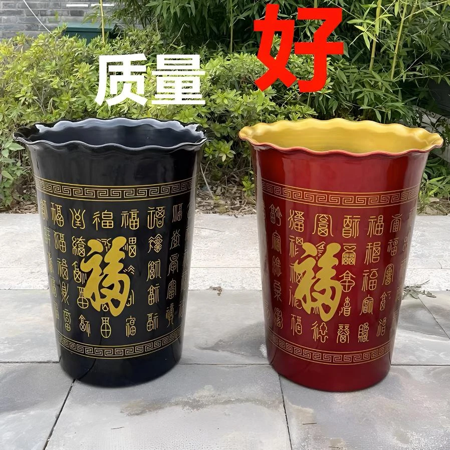 简约加厚树脂大花盆特大号花卉绿植专用种植客厅阳台摆放