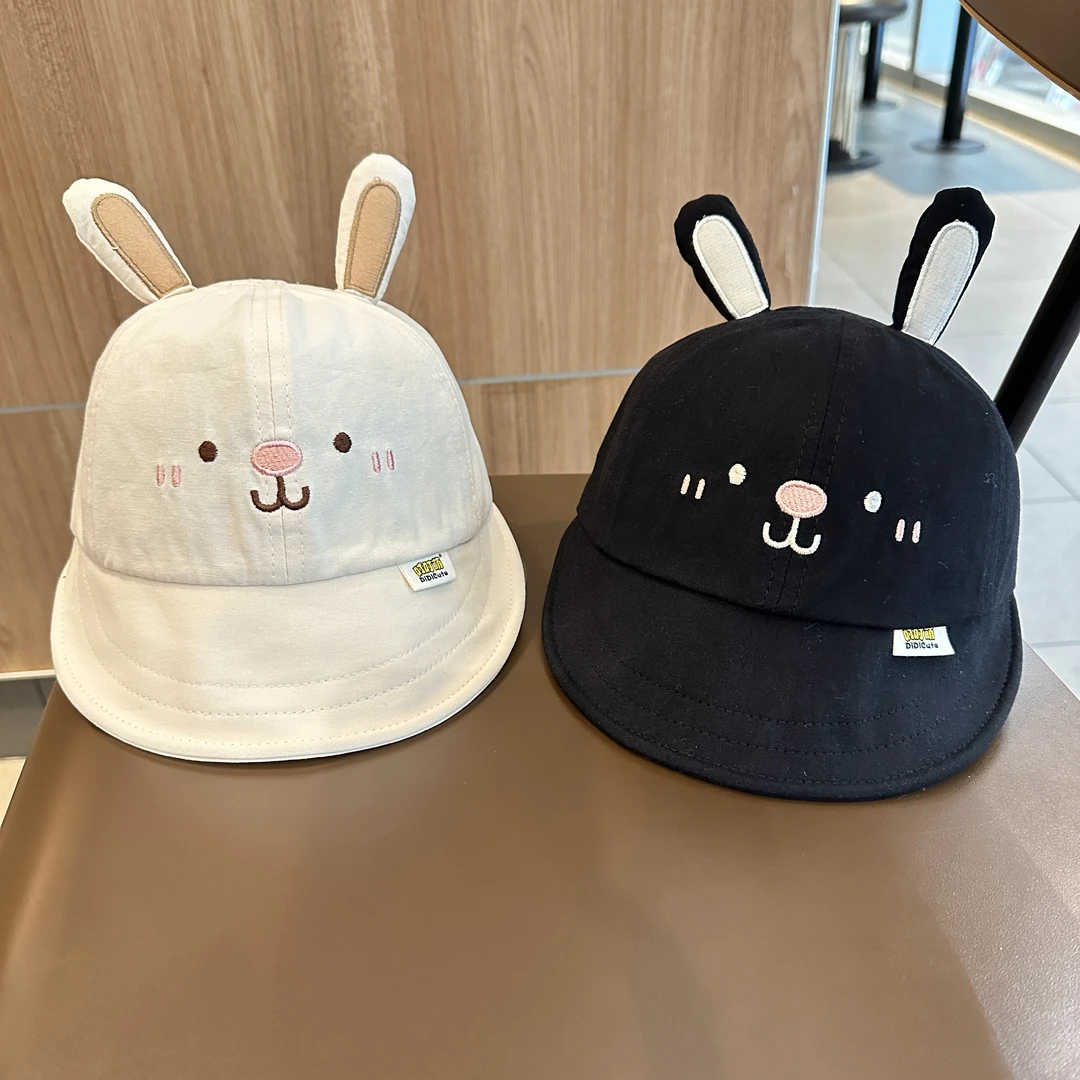 儿童帽子春秋薄款大帽檐遮阳防晒鸭舌帽女宝宝可爱卡通夏季棒球帽