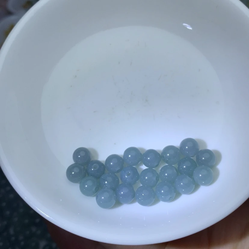 【闪购商品】翡翠手链未镶嵌卡7精品冰蓝水14颗 手链拍2单