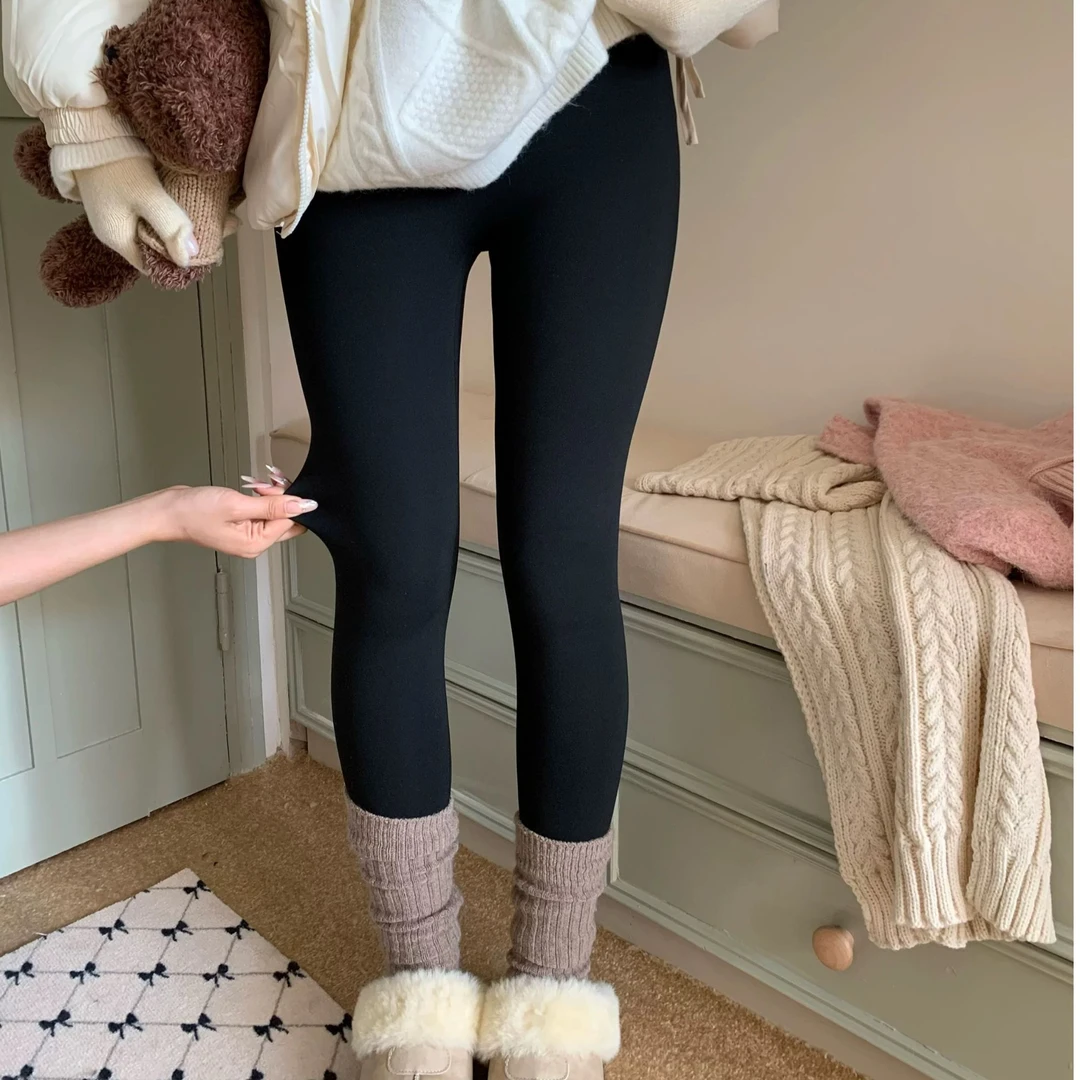 【新品-果冻腰轻塑鲨鱼裤】秋冬加绒芭比裤外穿提臀鲨鱼裤