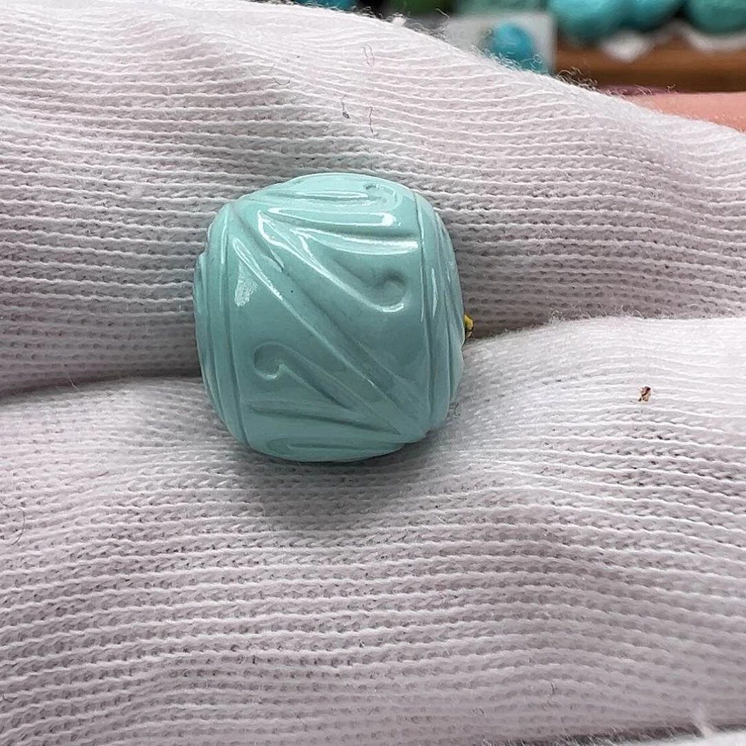 绿松石博古珠 未镶嵌