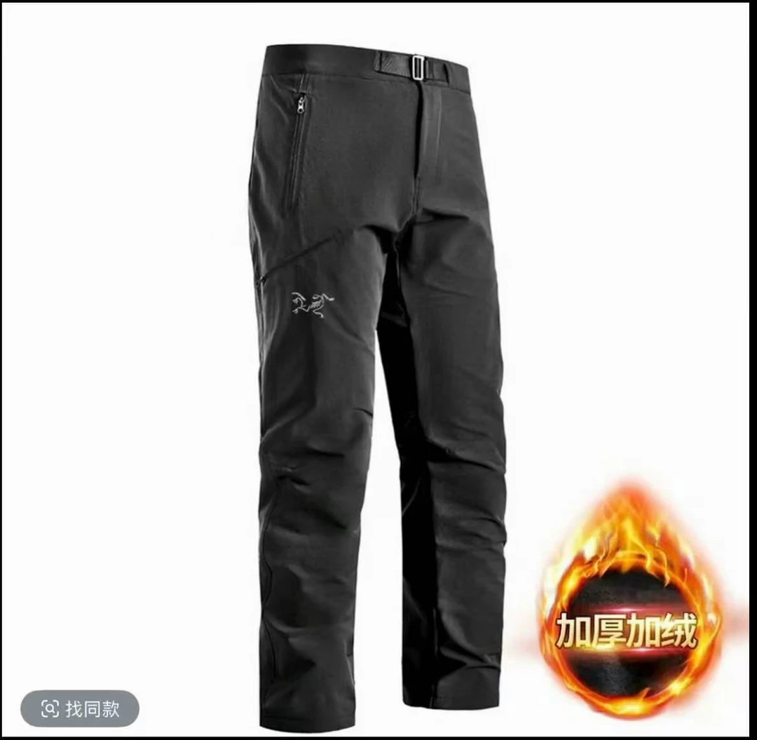 【茑家刺绣 海外撤柜】秋冬款男士户外登山防风软壳小直筒长裤999