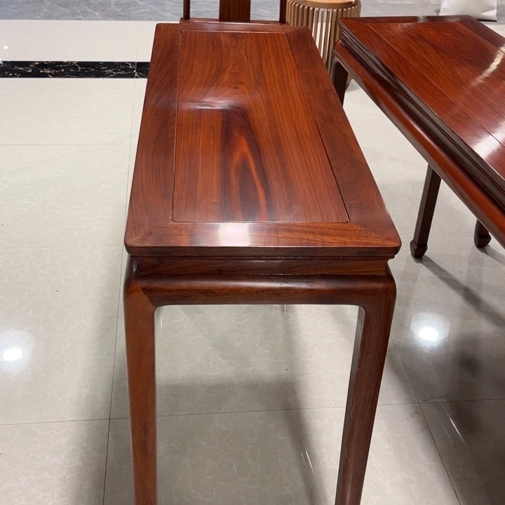 紫檀木类端景台丁*缅花条案