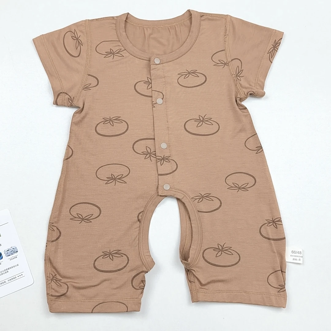 冰多啦婴幼儿连身衣宝宝短爬哈衣开档夏季薄款无骨 夏