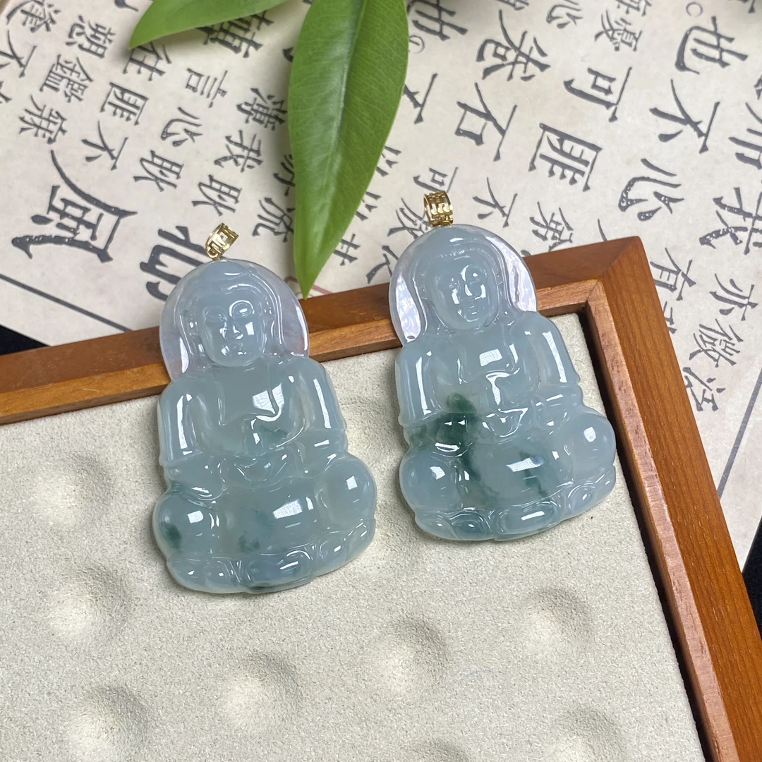 思懿手镯之家-18k高冰翡翠观音约51*33*5mm-12759-TY-多样性发一