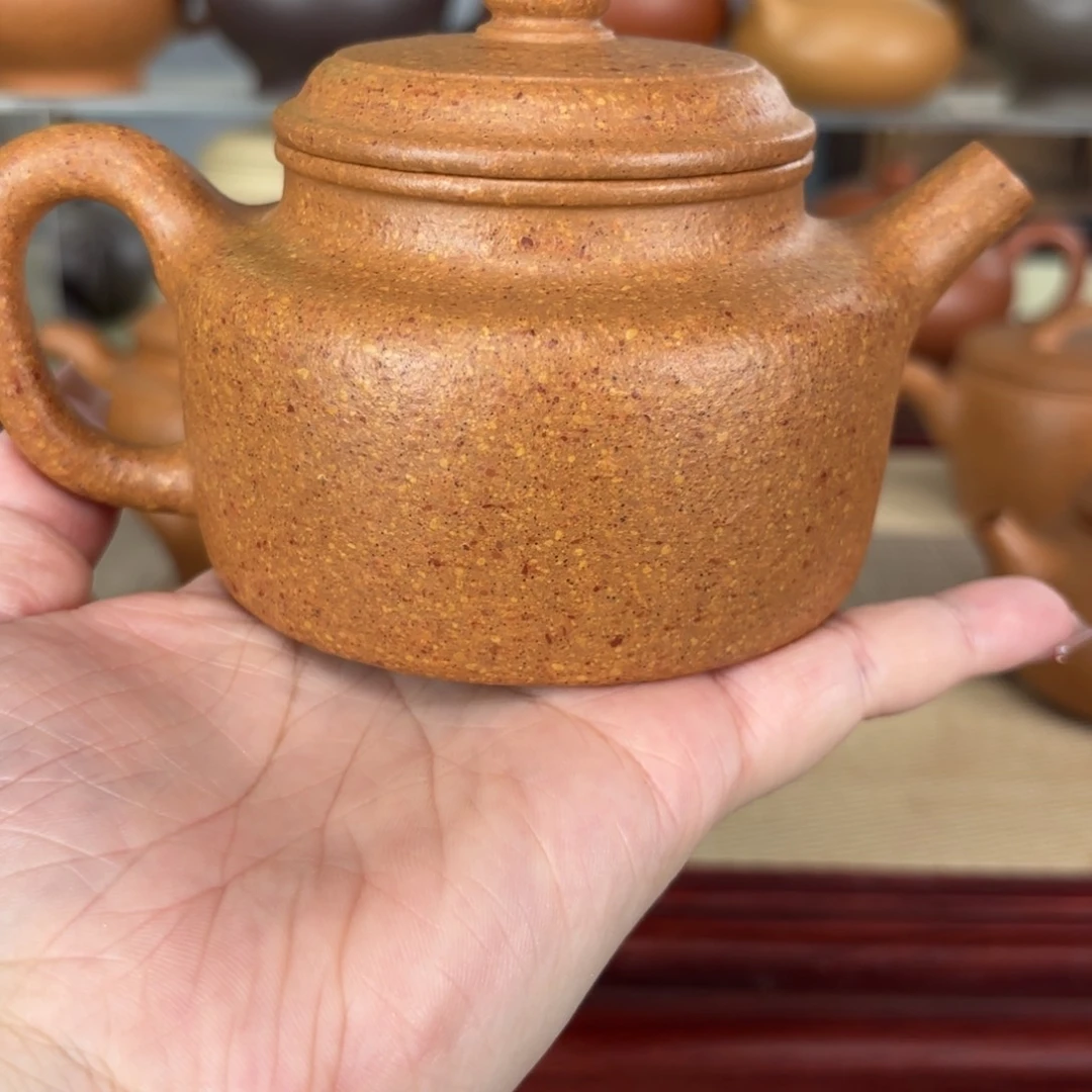 紫砂茶壶梨皮黄段德中240
