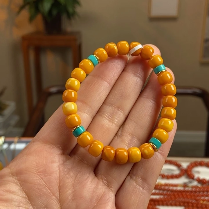 琥珀手链未镶嵌蜜蜡手串7