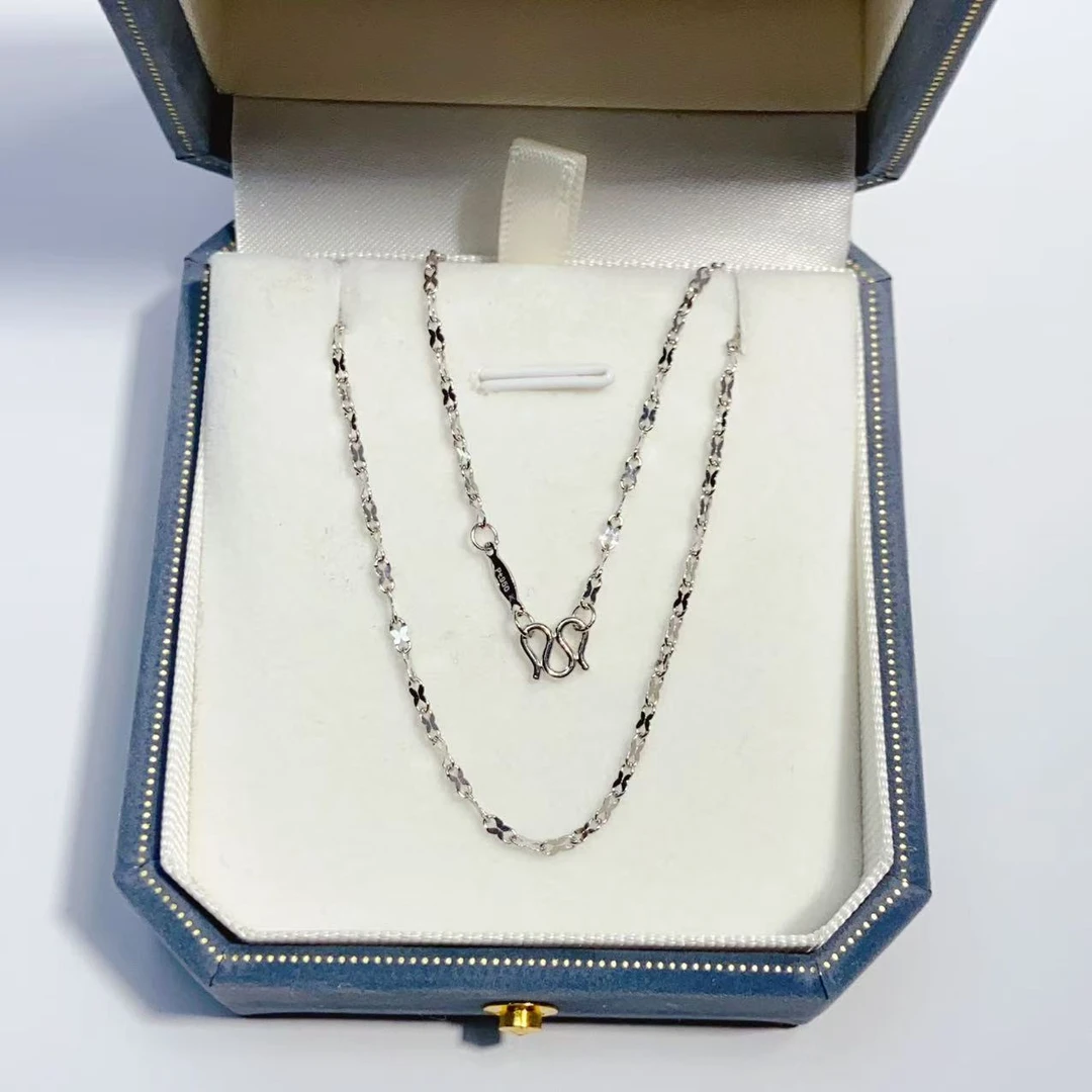 Pt950铂金蝴蝶片片链45长3.24克百搭时尚