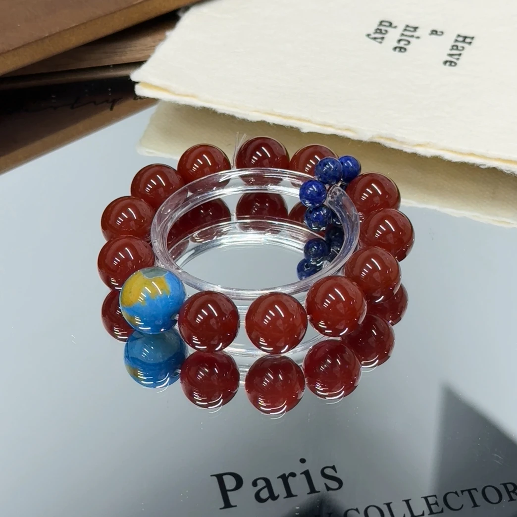红玛瑙蓝晶石跑圈设计款