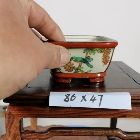 陶手工手绘大德堂釉盆