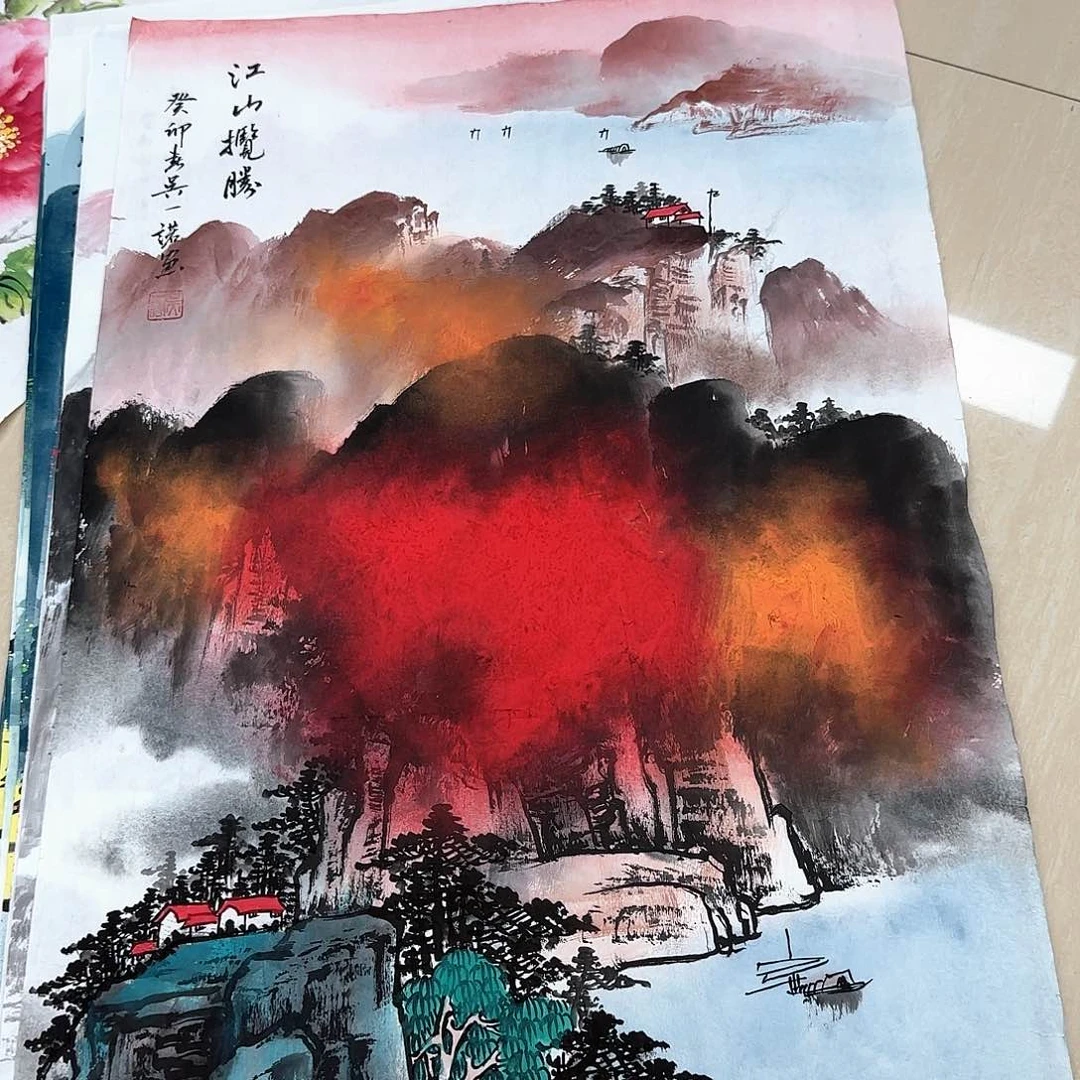 国画国画作品多次