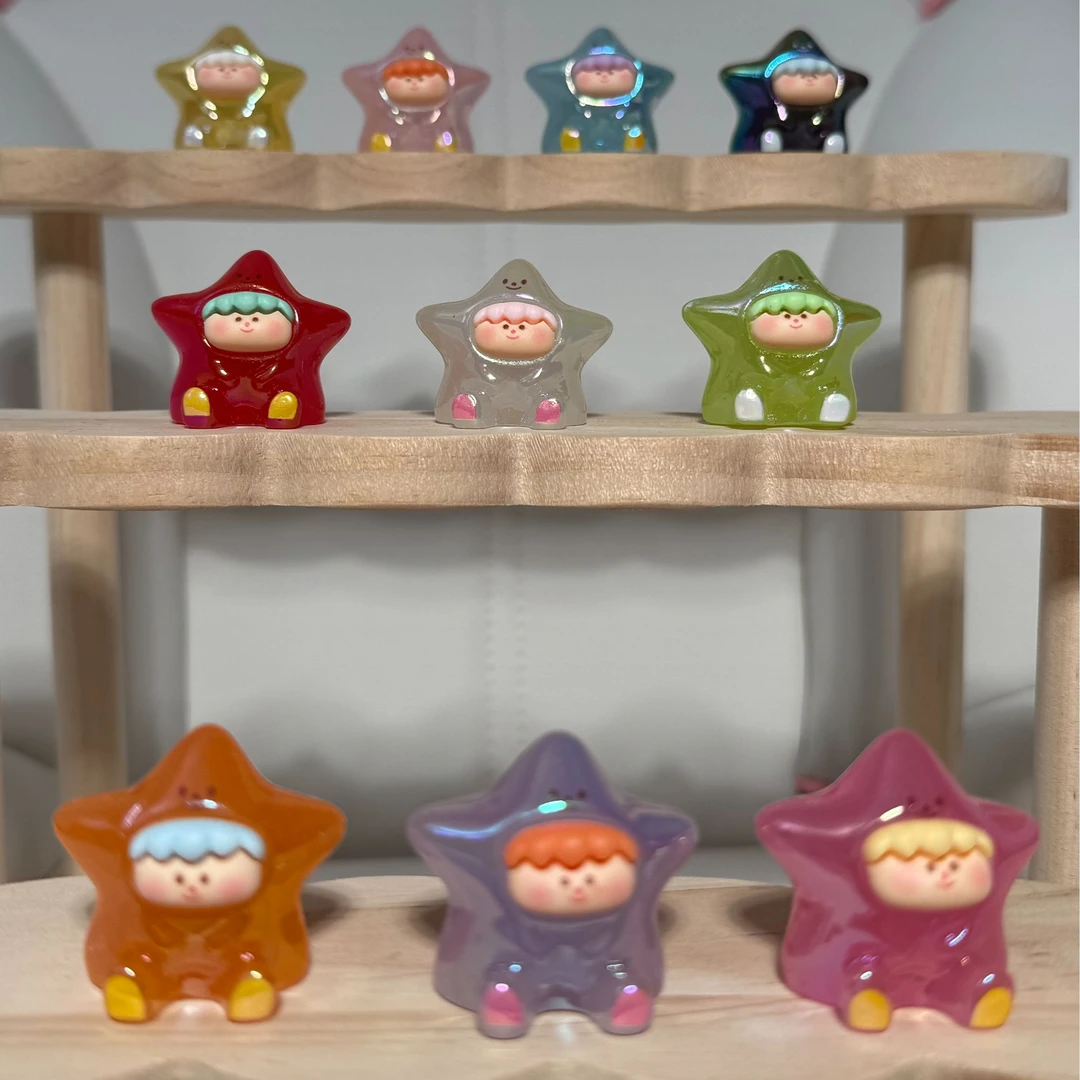 【九宫格】夜光 实色电镀许愿星星 萌粒摆件
