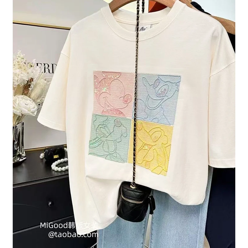 【6-2最新】2025纯棉男女同款纯棉T恤短袖t恤男女夏季ins潮牌潮