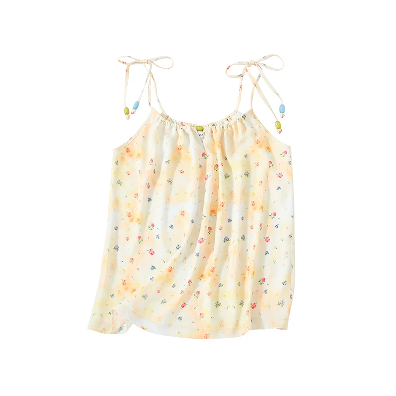 【茉舍】Alexia Sandra25春夏新款抽皱领口系带碎花吊带 725154-780